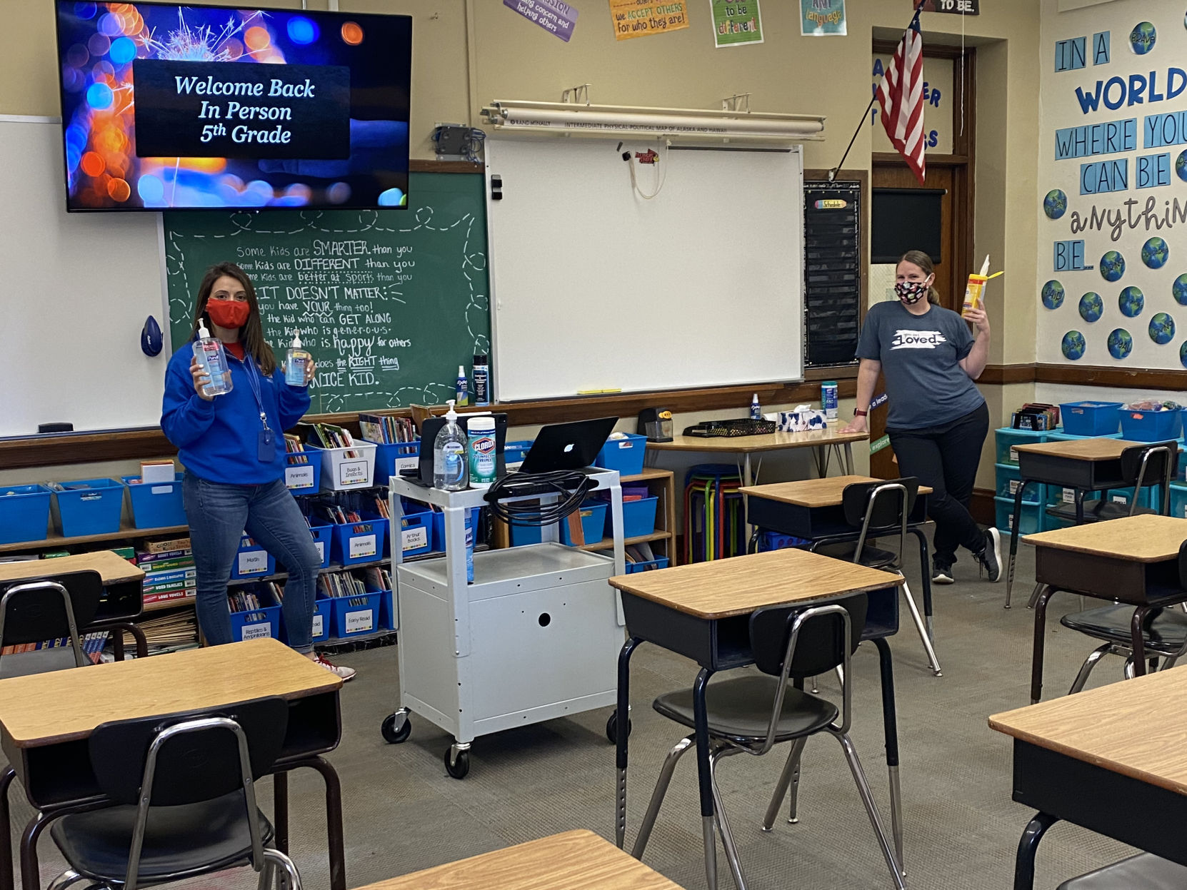 Teacher selfies Abby Emroski and Billie Hall.JPG